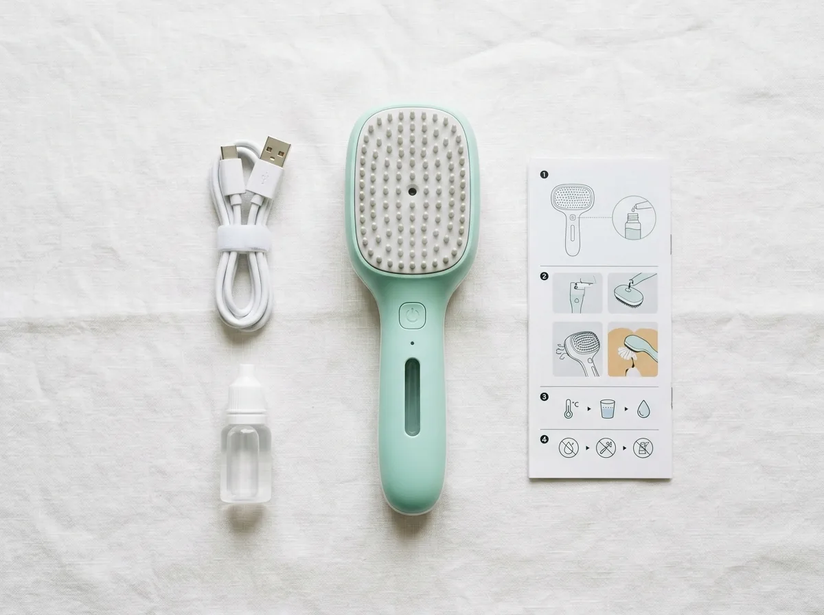 RadPaws 3-in-1 steam brush complete packaging and accessories